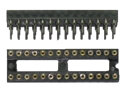 28 pin IC sockel 7.62mm delning 28 pin IC sockel 7.62mm delning