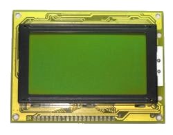 Grafisk LCD 128x64 med gulgrön backlight Grafisk LCD 128x64 med gulgrön backlight